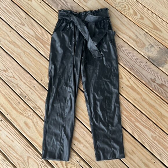 RAMY BROOK Faux Leather Paper Bag Pants - Picture 2 of 11
